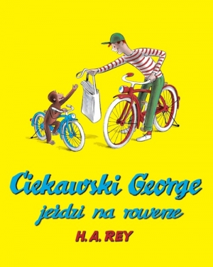 Ciekawski George jeździ na rowerze