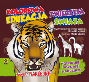 Kolorowa edukacja Zwierzęta świata Naklejka