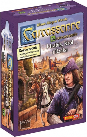 Carcassonne Hrabia Król i Rzeka 6 rozszerzenie do drugiej edycji najpopularniejszej gry kafelkowej