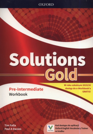 Solutions Gold Pre-Intermediate Workbook Szkoła ponadpodstawowa i ponadgimnazjalna