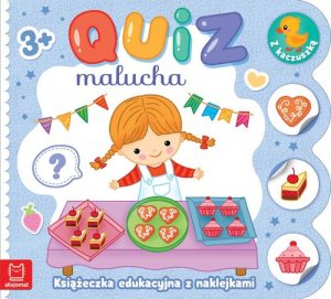 Quiz malucha. Książeczka edukacyjna z naklejkami z kaczuszką 3+