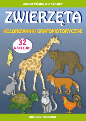 Zwierzęta kolorowanki grafomotoryczne